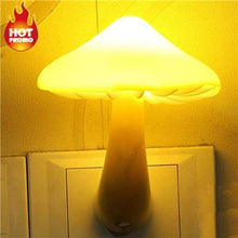 Load image into Gallery viewer, Yellow Sensor Night Light Lamp Mushroom Wall Socket Light