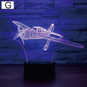 Lumiwell Remote Control Air Plane 3D Light LED Table Lamp