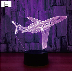 Lumiwell Remote Control Air Plane 3D Light LED Table Lamp
