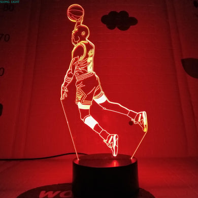 LED Night Light Michael Jordan Figure Decor