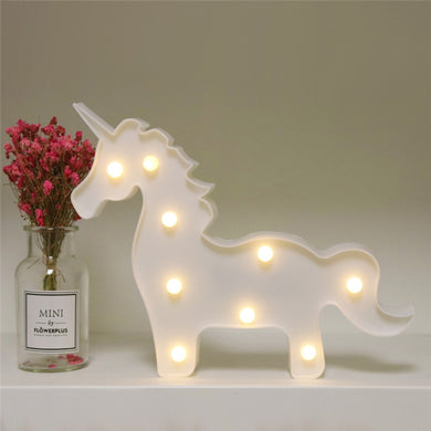 Unicorn 3D Animal Wall Lamps Home Decoration Night Light