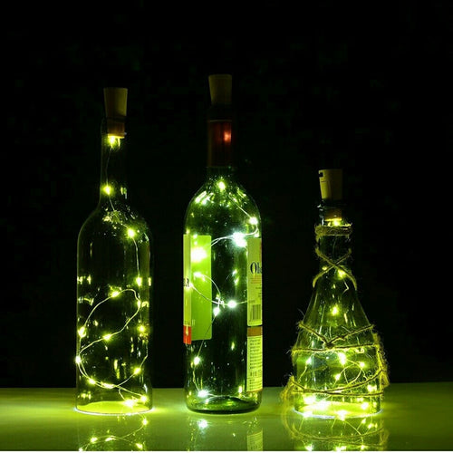 2M 20LEDs Mini LED Holiday String Lights Bottle Stopper Glass