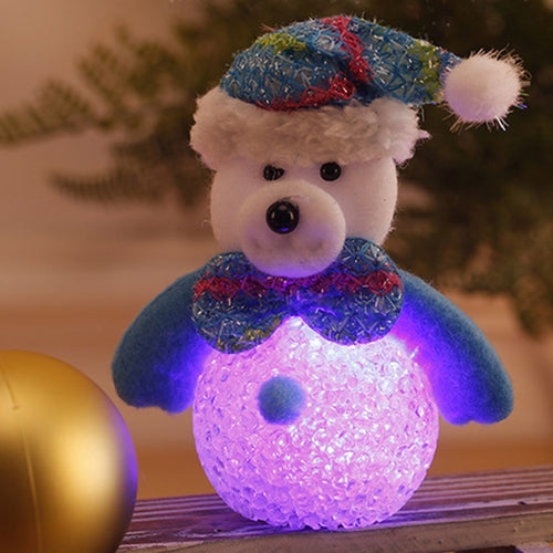 Colorful Led Ligth Glowing Santa Claus Snowman