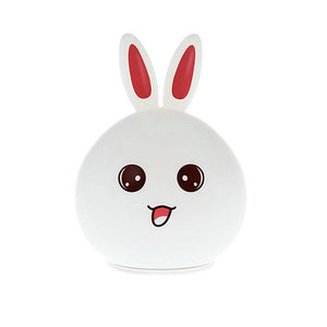 Rechargeable USB LED Colorful Silicone Animal Rabbit Night Light